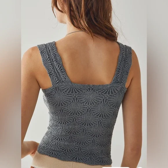 Free People Love Letter Cami in Denim Rins Size XS/S NWT - Picture 3 of 9